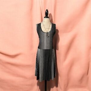 Nikki Lularoe Black and White Stipped Dress